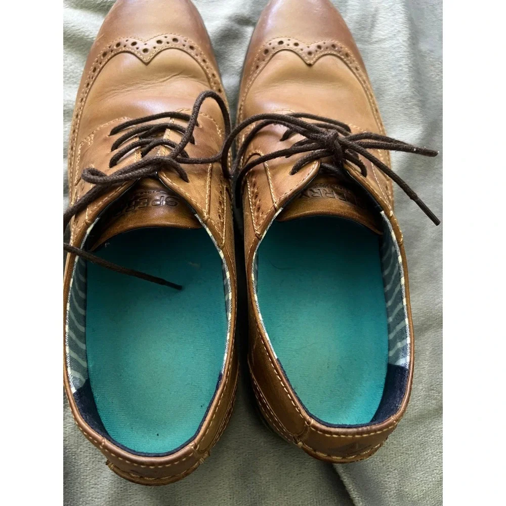 Sperry Top-Sider Mens 8.5M Brown Leather Wingtip Oxford‎ Shoes